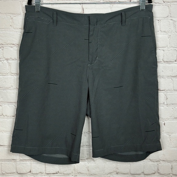 Nike Golf Dri-Fit Standard Fit striped active stretch‎ shorts, sz 34, GUC - Picture 1 of 5